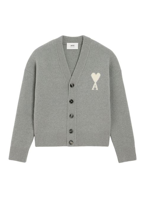 Cardigan Ami de Coeur con logo AMI PARIS | UKC365UKN0135058